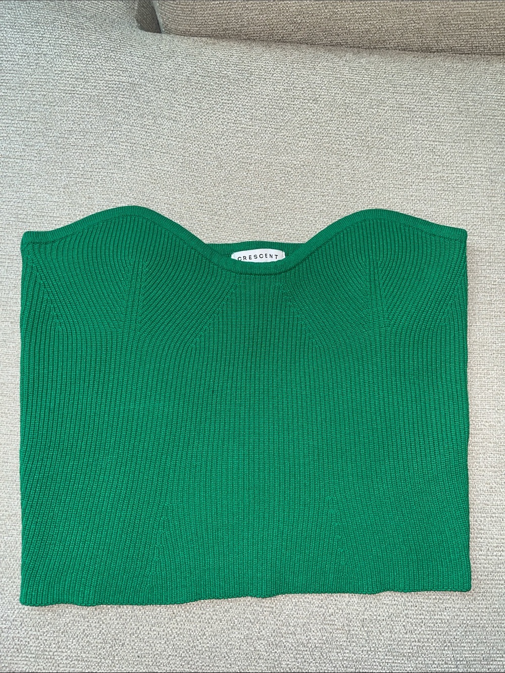 CRESCENT Ribbed Strapless Tube Top